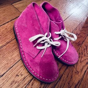 Crew Cuts Pink Suede Chucka Ankle Boots, Size 11